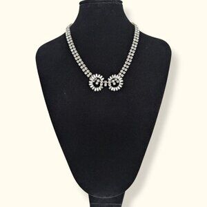 Vintage Rhinestone Circle Accent Necklace